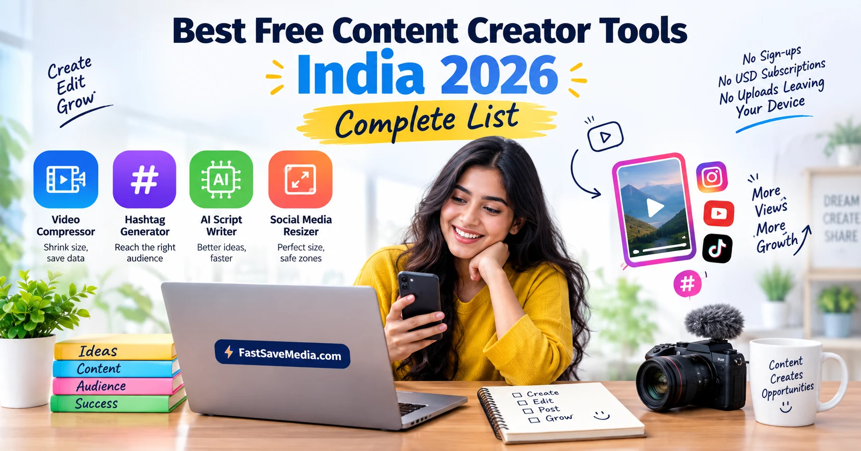 Best Free Content Creator Tools India 2026: Complete List