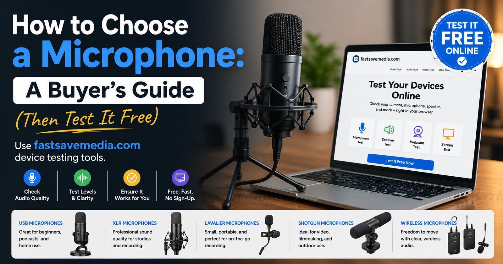 How to Choose a Microphone: A Buyer's Guide (Then Test It Free)