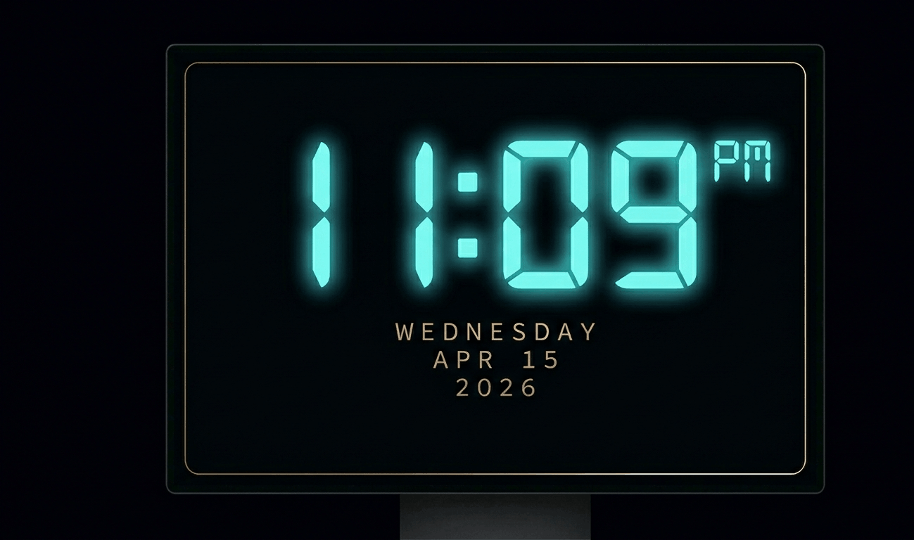 Digital Clock Screensaver - Free Online Screensaver Preview